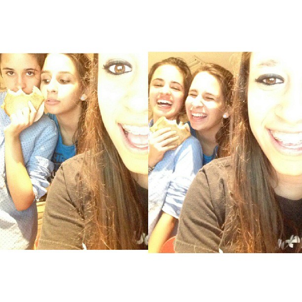 eyes bright, sandwich night, just girls...