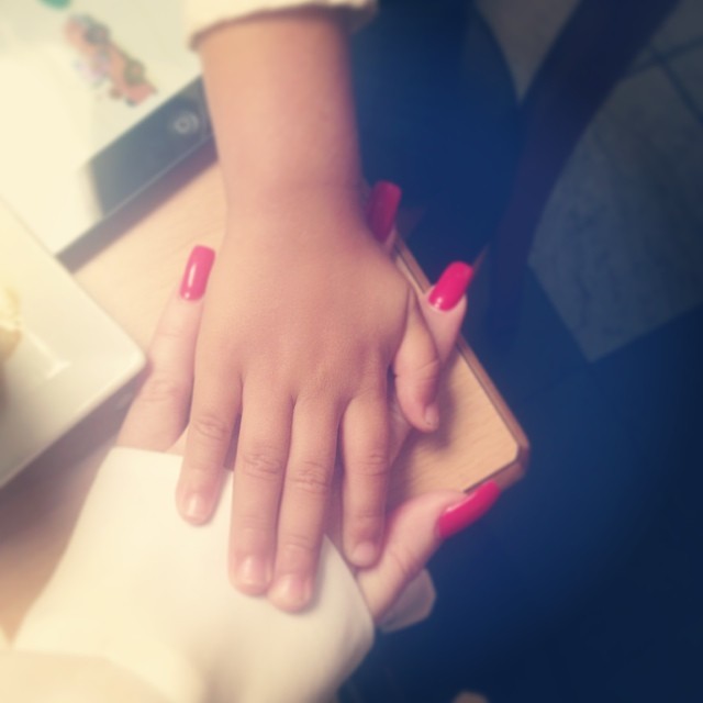 This picture makes me miss my long nails but mainly it makes me miss this little...
