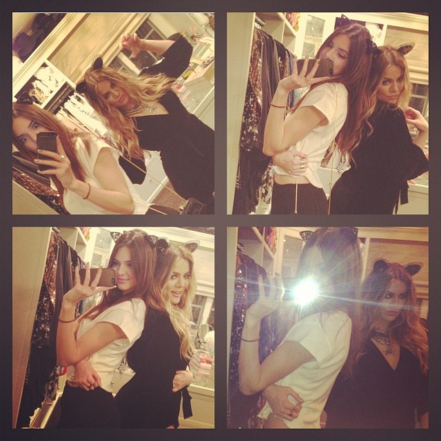 My date for Queen B @kendalljenner my kitty sister...