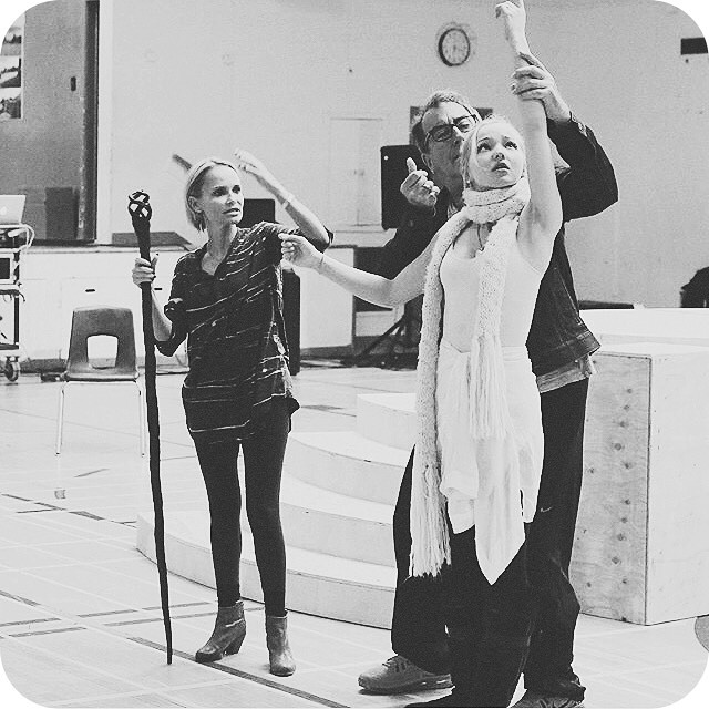 tbt to rehearsal for #DisneyDescendants with best around:: @kchenoweth @kennyort...