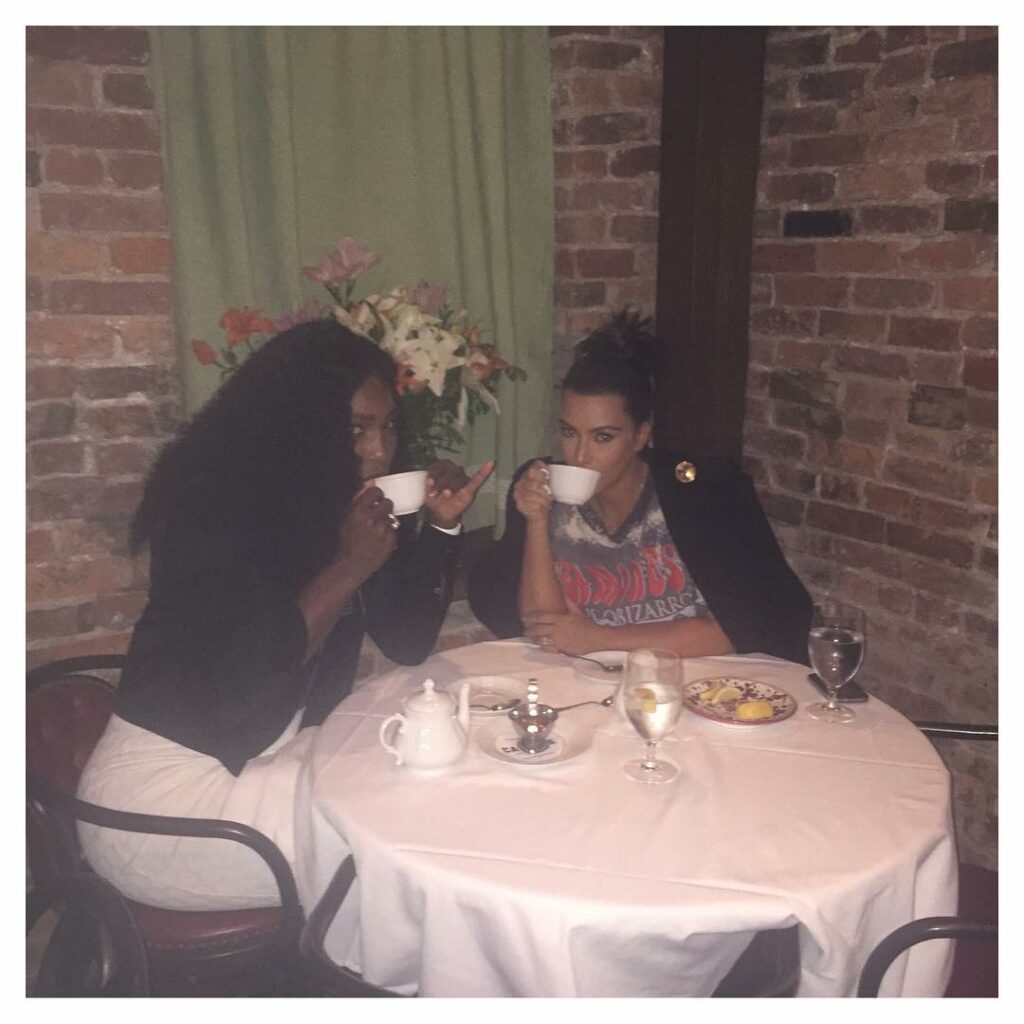 Sipping & spilling the tea tonight with Serena ...