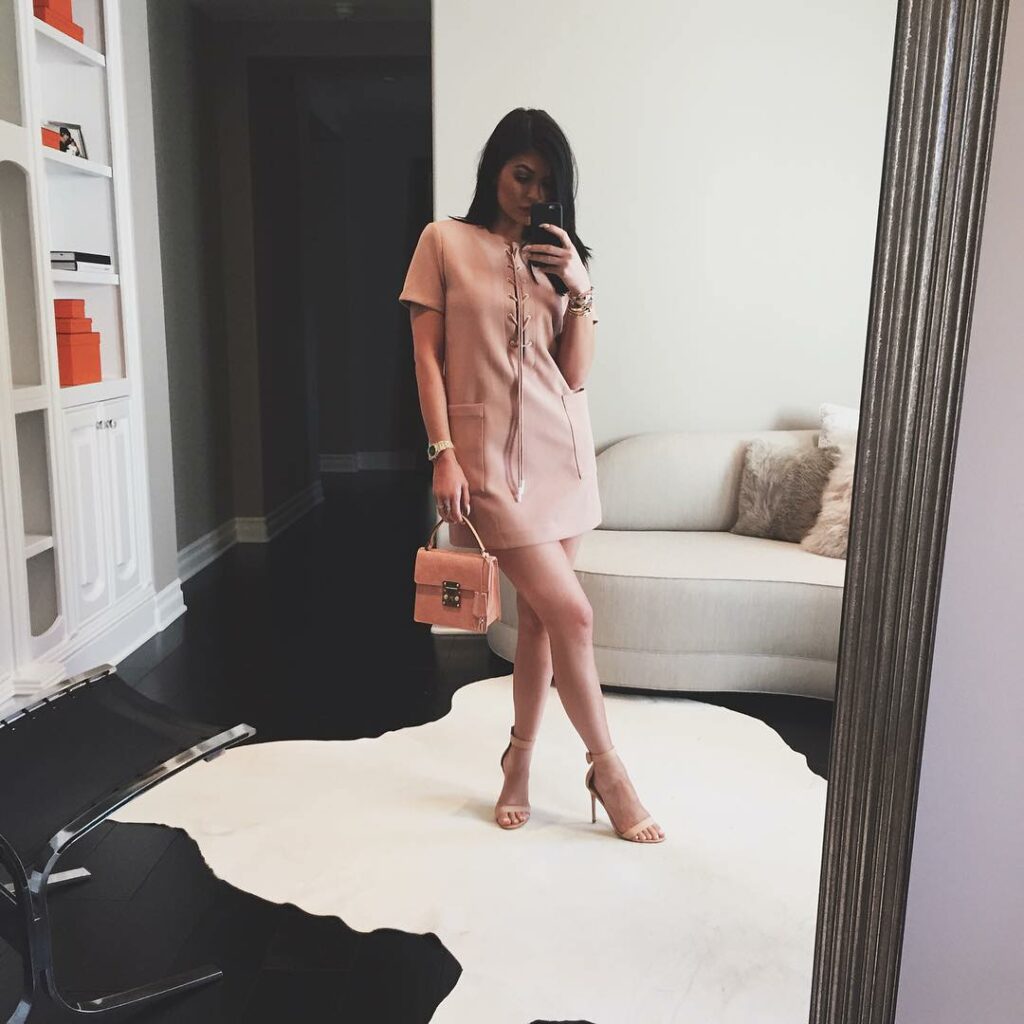 @kendallandkylie dress coming very soon, vintage LV purse, and gianvito rossi he...