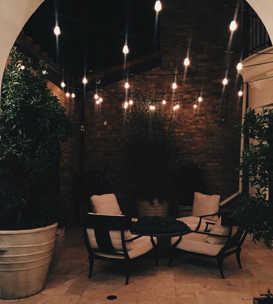 my beautiful courtyard is almost finished. Took this pic last night ...