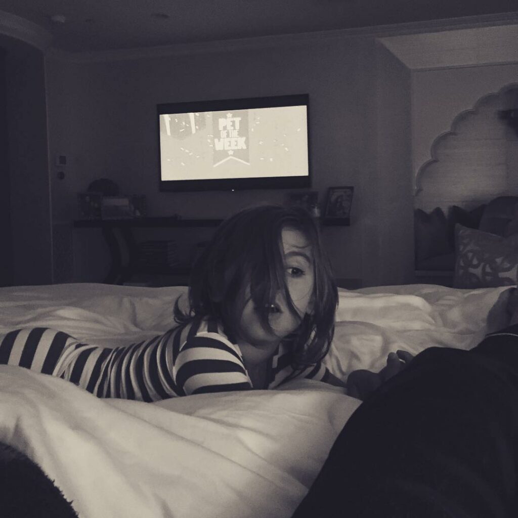 My slumber party partner! My Mase ...