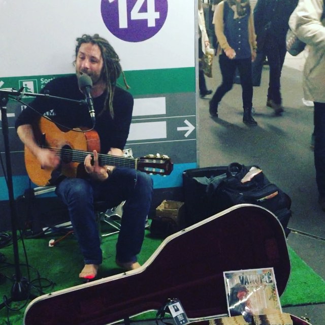 saw this man playing at the metro station in France and had to stay and watch be...