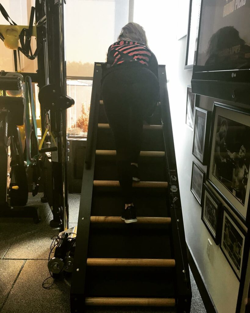 No elevators in the gym. Must. Climb. Stairs. (Or ladder) thanks @gunnarfitness...