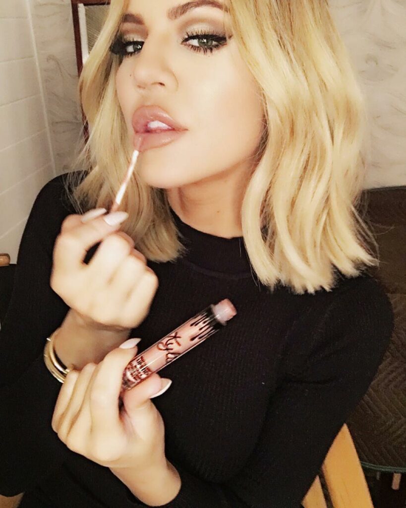 One hour until @lipkitbykylie is released. I'm rocking Candy K in this picture ...