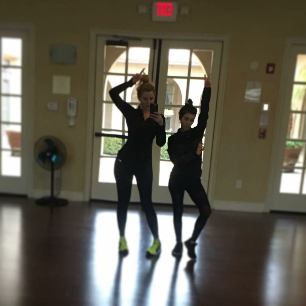 My live stream and workout partner @kourtneykardash ...