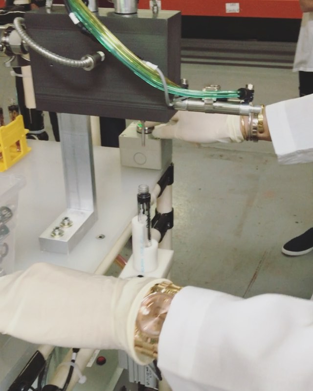 in the factory making the first few Kylie Lip Kits  #comingsoon @lipkitbykylie...