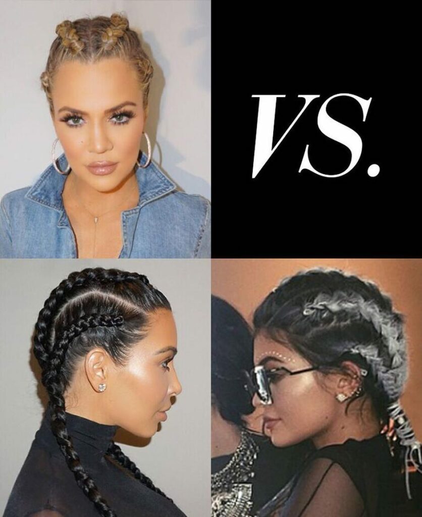 Glam wars!!! Braid battle with @kimkardashian and @kyliejenner!! Battle of the b...