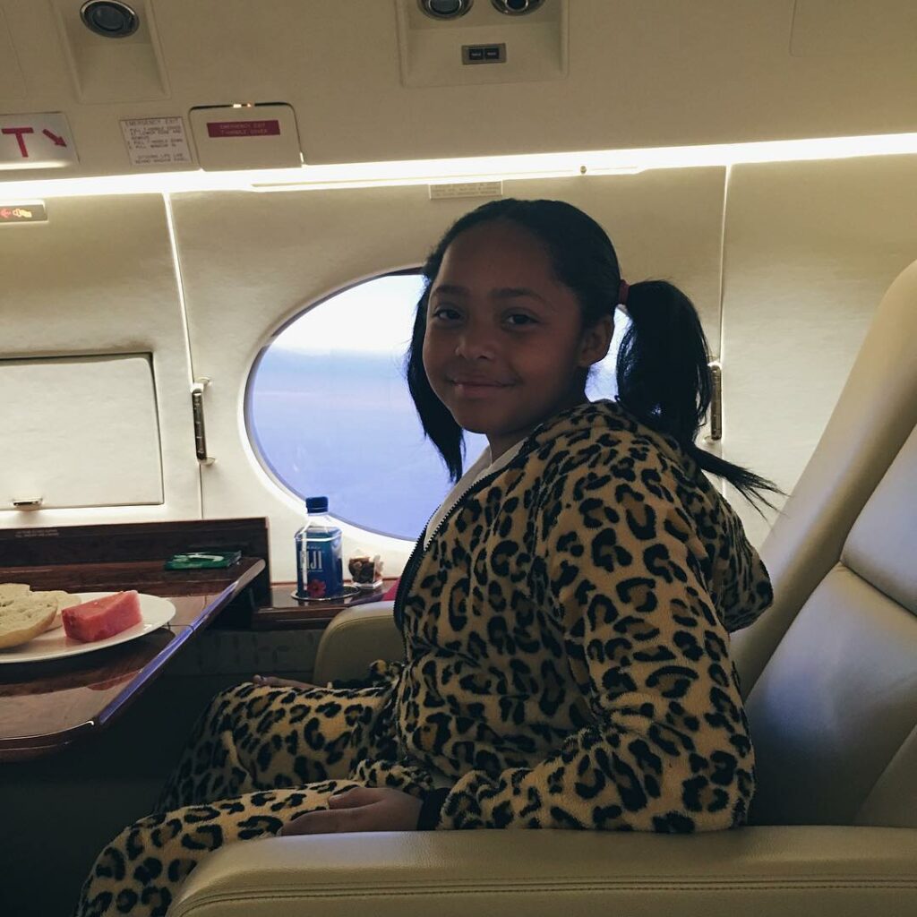 stole @jordynwoods mini me out of her bed this morning! She's never been on a pl...