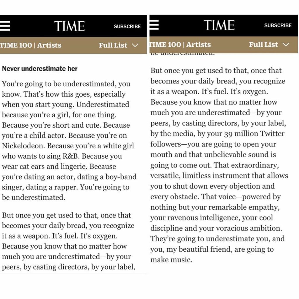 honored & touched. thank you @time for including me & Jason for your generosity ...