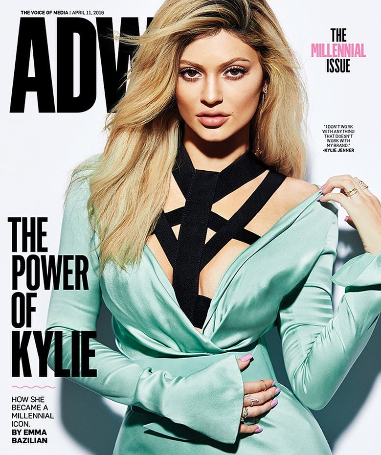 1 day 2 covers. Thank you @adweek #thepowerofkylie...