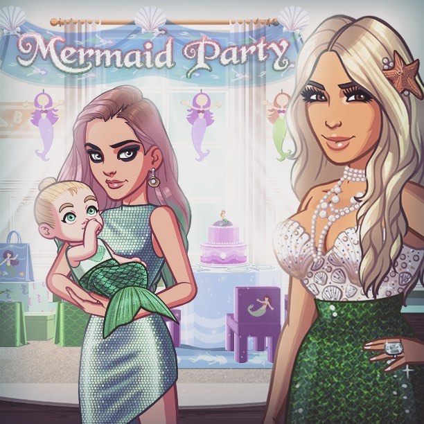 We're having a mermaid party today and you can too, join us in Kim Kardashian Ho...