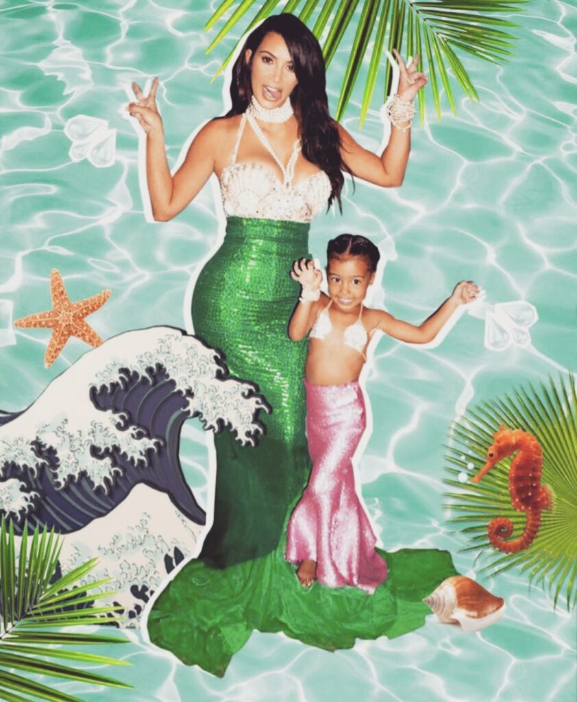 Mermaid party pics on my app and KimKardashianWest.com...