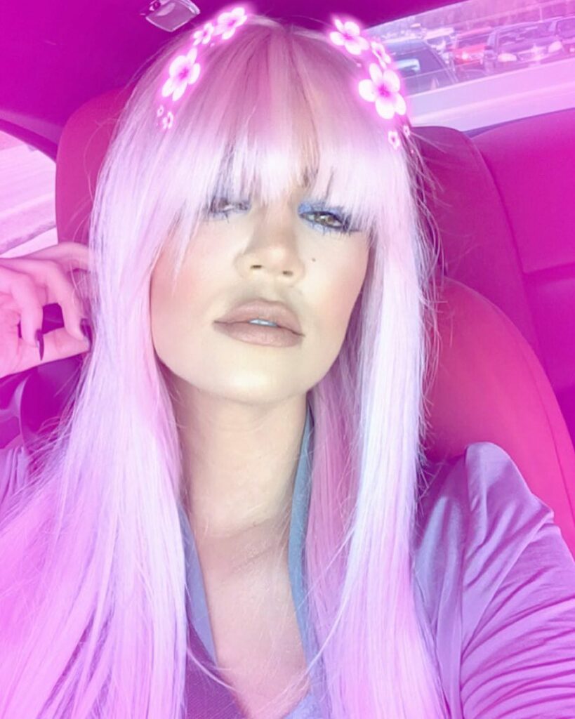 When your nieces request you wear lavender  hair to their mermaid party. You wea...