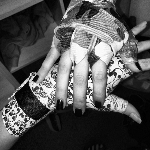 My boxing buddy @kendalljenner and I went HAM...