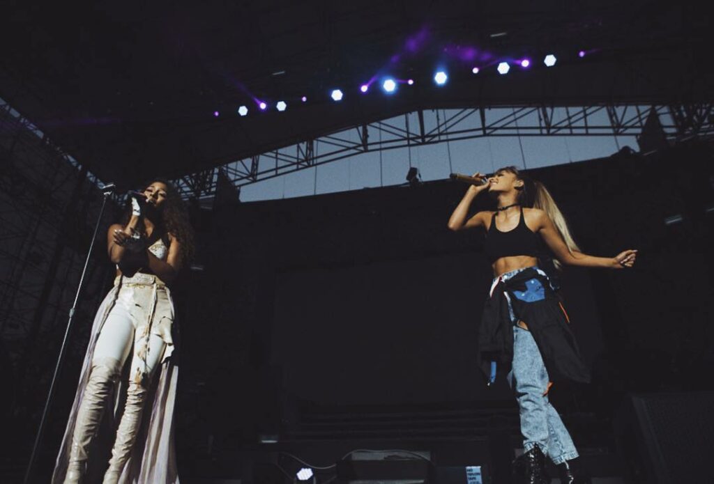 Ariana Grande: Got to share the stage with my best friend @victoriamonet today for the first ti… Got to share the stage with my best friend @victoriamonet today for the first ti...