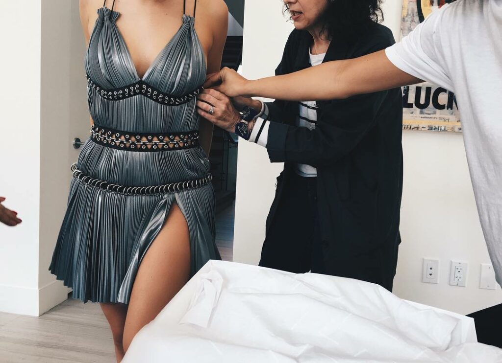 Pre-Show fittings with Alex...