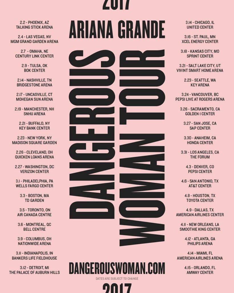 PRE SALE TOMORROW updated #DangerousWomanTour dates & venues  more to come. I pr...