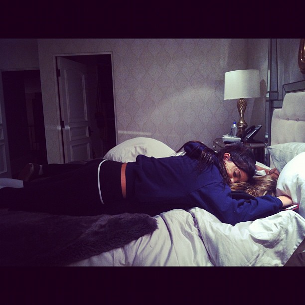 "I feel like beds are dirty, so I pay people to lay under me"-Kylie LOL...