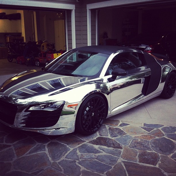 Scotts new car. Sickest thing. #chromeaudi...