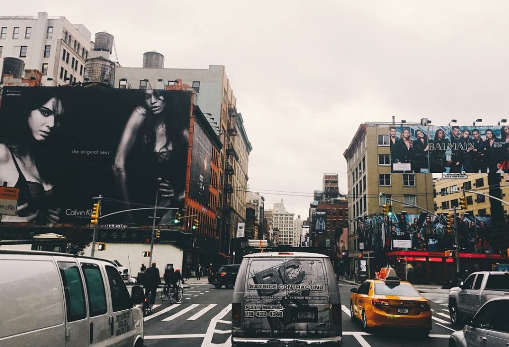 I get to drive past this everyday. @calvinklein  @balmainparis @hm...