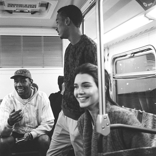 on the bus. love these two....