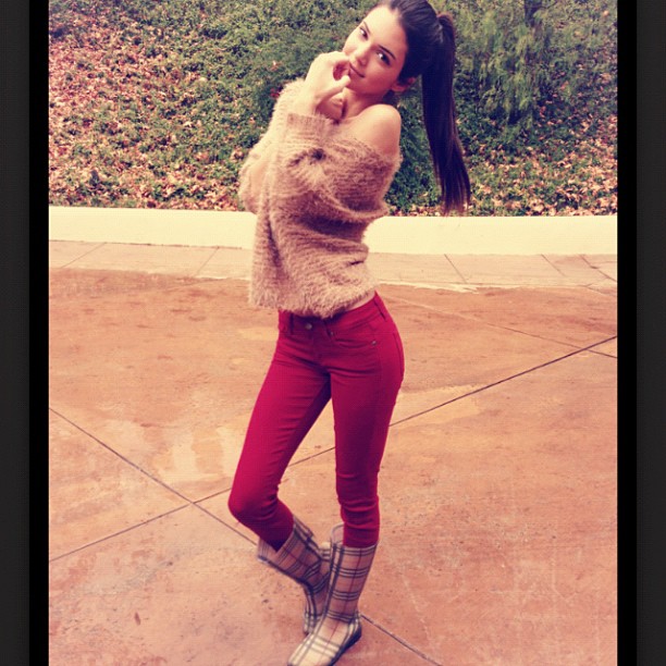 soft sweaters and Burberry boots ...