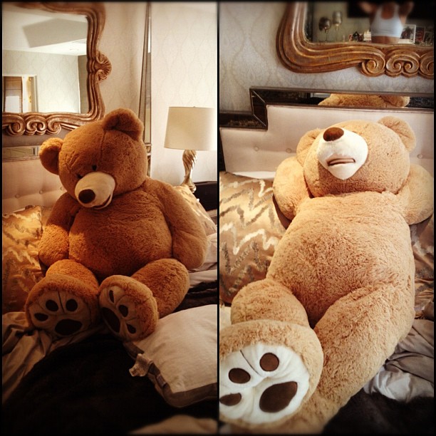 new cuddle buddy! #lifesizeteddybear ...