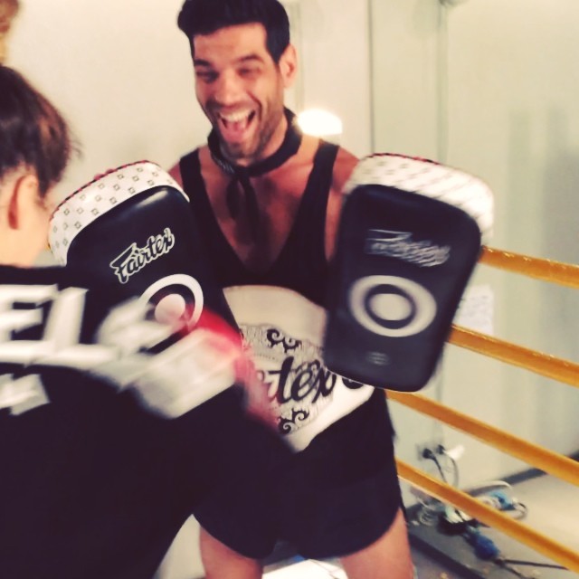 boxing with rob and koko  @robscheppy @khloekardashian...