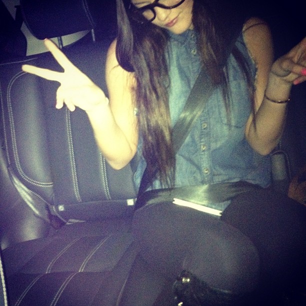 she sits in the back because she thinks I'm her driver. ...