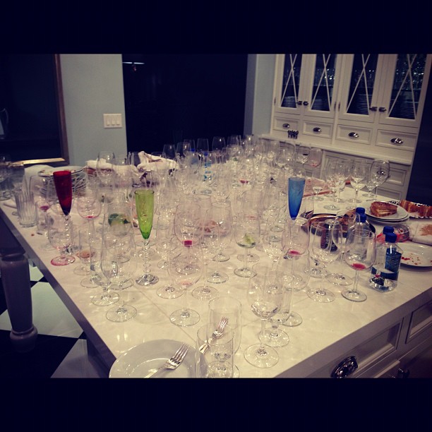this obviously means my mom had a party.......