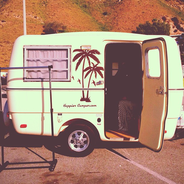 our little hair & makeup trailer today ...
