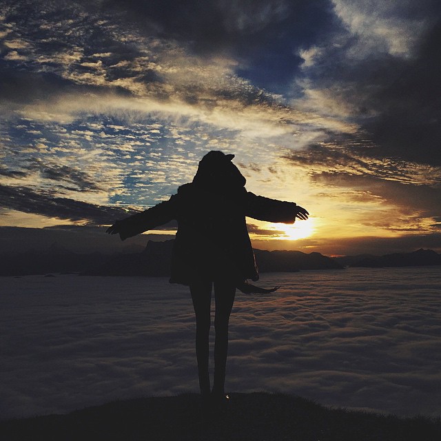 above the clouds...