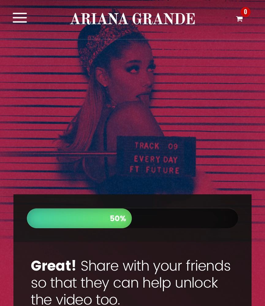 50% there.... almost unlocked.....!!! save & stream #everyday on @Spotify to unl...
