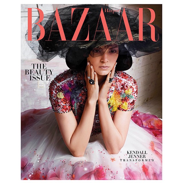 cover of Harpers Bazaar shot by @karllagerfeld...