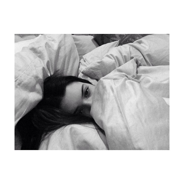 major headache but its ok cuz I'm cuddled up in my sea of blankets and pillows ...