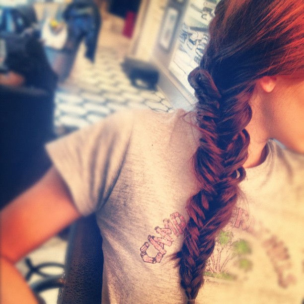 messy braid for Teen Choice @jomarigoyso...