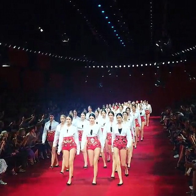Dolce & Gabbana finale. front and center #SQUAD...