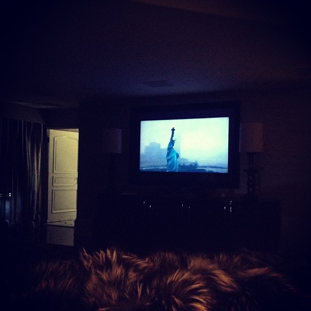laying in mom and dads bed watching movies  #FeelsLikeOldTimes #relaxed #comfy #...