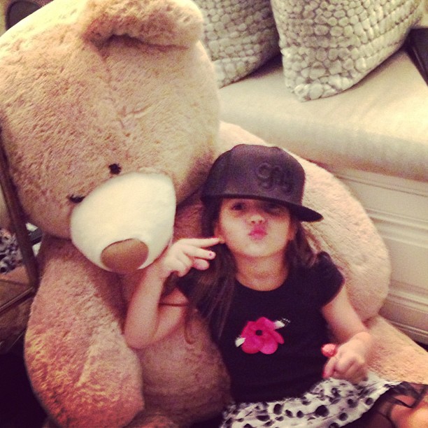 her pose of choice ...