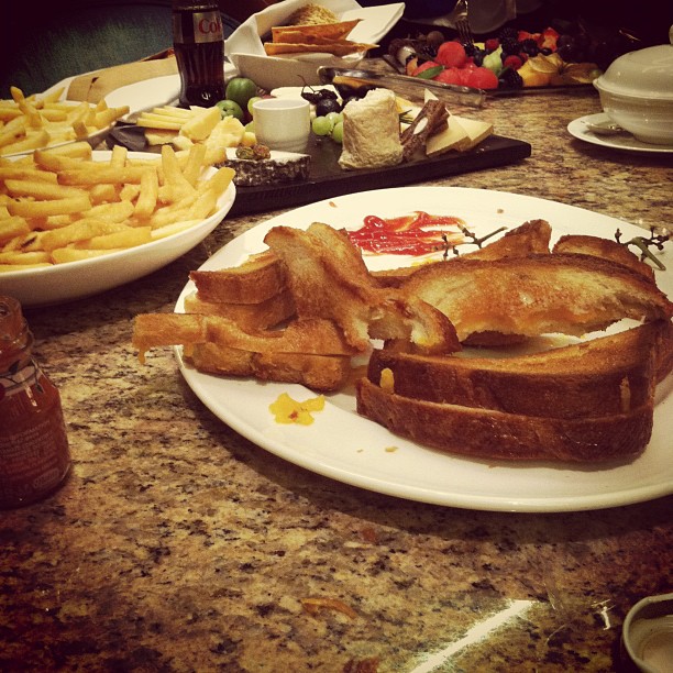 @kylieejennerr and I just devoured this grilled cheese.......