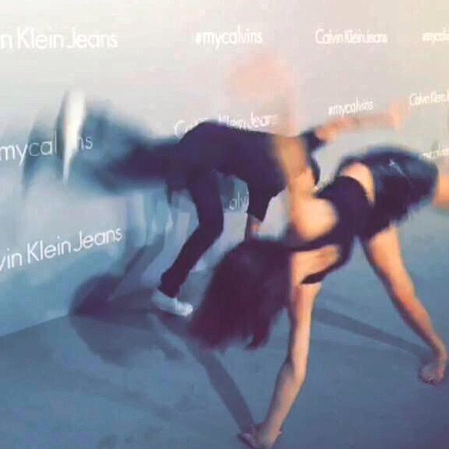 carpet cartwheels! @calvinklein...