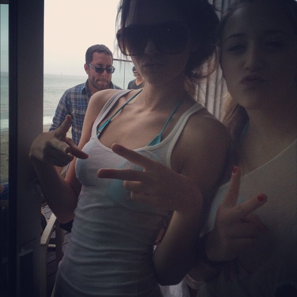 #beachy #peace #kiss #lol @stassiebabeyy...