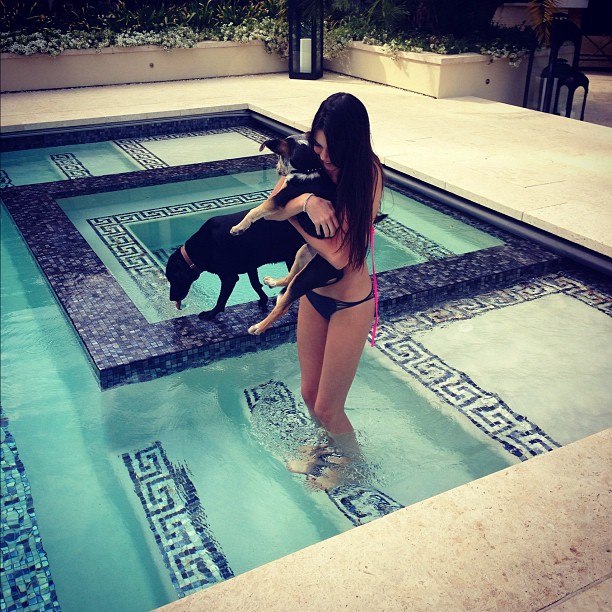 took J for his first swim ...