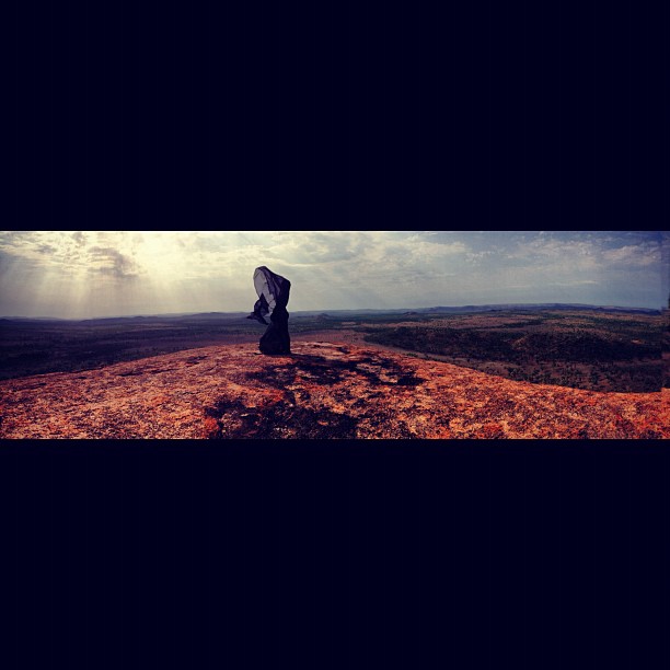 on set the other day in outback Australia...workin that cloth...
