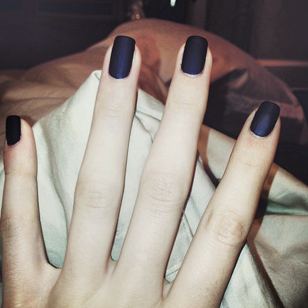 a little matte black never hurt nobody #SpidaFingaz...