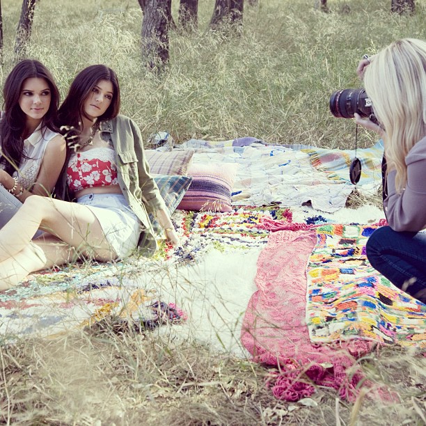 Love this behind the scenes pic of Kylie and I from our @PacSun shoot by Harper ...