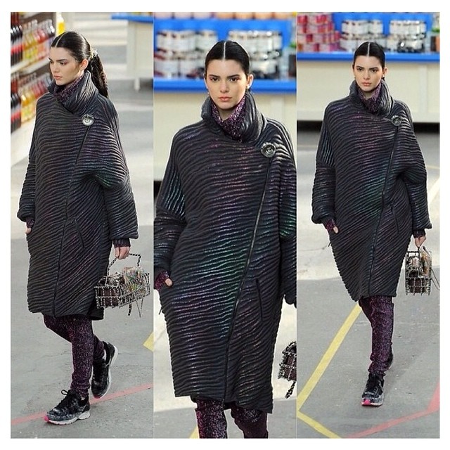 My baby girl walking in the Chanel  Paris fashion show! #PFW #Chanel #kendalljen...